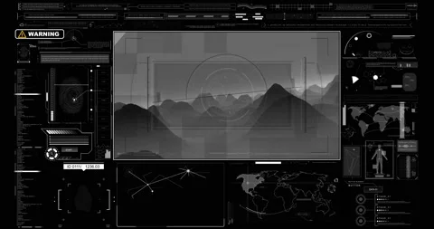 Interface head up display motion background Stock Footage 197431131