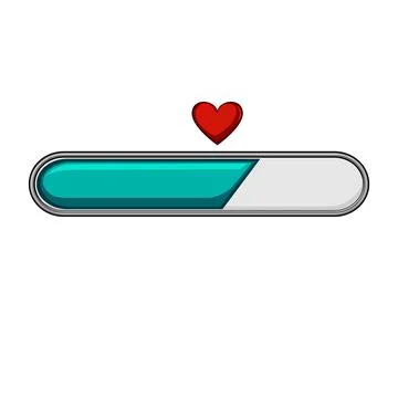 Interface health bar cartoon vector illustration Ilustração Stock