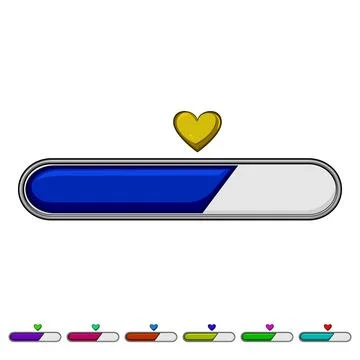 Interface health bar cartoon vector graphic イラスト素材