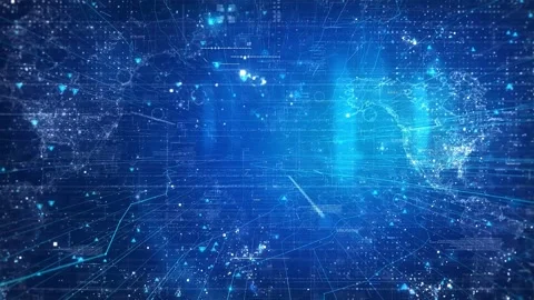 Interface Hologram on Dark Background. Modern Digital Technologies. 4K Stock Footage 219946444