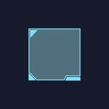 Interface hud frame cartoon vector illustration Stock Illustration