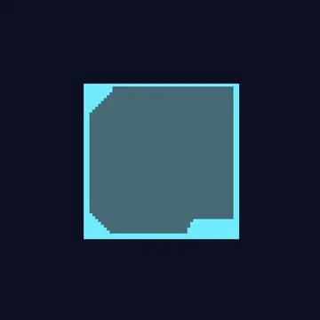 Interface hud frame pixel art vector illustration Stock Illustration