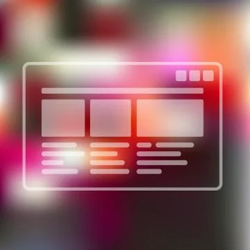 Interface icon on blurred background Illustrazione stock