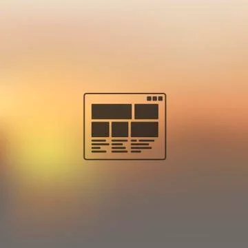 Interface icon on blurred background Illustrazione stock