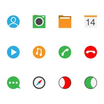 Interface icon collection Stock Illustration