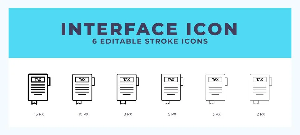 Interface icon with different stroke. Vector illustration. Ilustração Stock