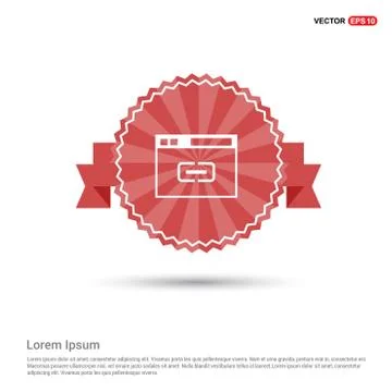 Interface Icon - Red Ribbon banner Stock Illustration
