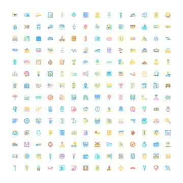 Interface icon set for user experience design Stock Illustration