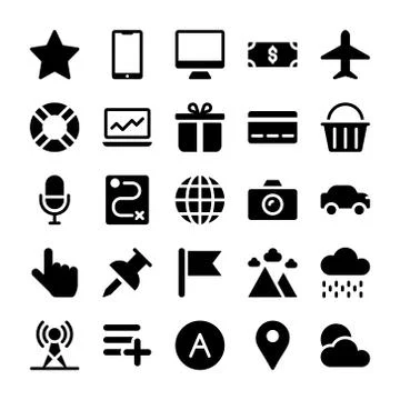 Interface Icons Bundle Illustrazione stock