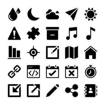 Interface Icons Collection Stockillustratie