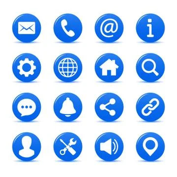 Interface icons set Stock Illustration