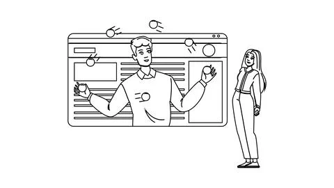 Interface interaction design website vector Stock Illustration