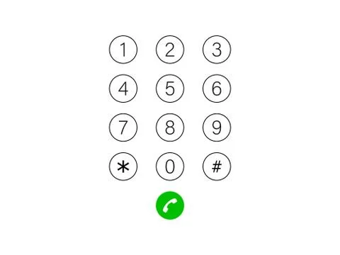 Interface keypad, numbers icon. Vector illustration, flat design. Stock Illustration
