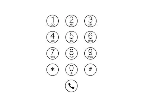 Interface keypad, numbers icon. Vector illustration, flat design. Ilustración de archivo
