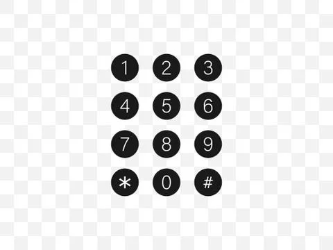 Interface keypad, numbers icon. Vector illustration, flat design. Stock Illustration