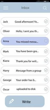 Interface of mailbox, illustration. User's account with emails Ilustración de archivo