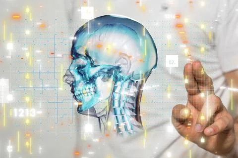 A interface as medical network concept Foto stock