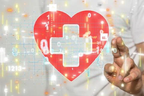 A interface as medical network concept Fotos Stock