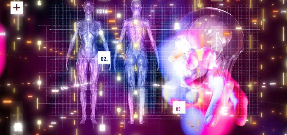 A interface as medical network concept Stock Photos