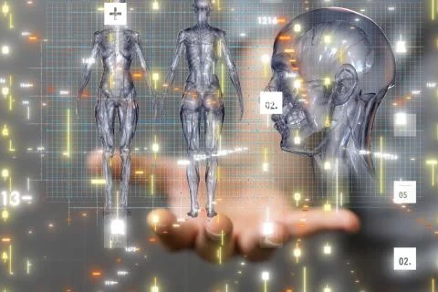 A interface as medical network concept Stock Photos