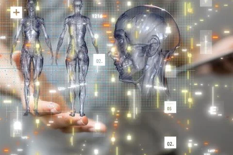 A interface as medical network concept Stock Photos