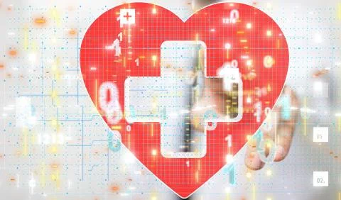 A interface as medical network concept Stock Photos