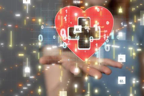 A interface as medical network concept Stock Photos