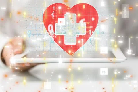 A interface as medical network concept Stock Photos