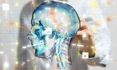 A interface as medical network concept Foto stock
