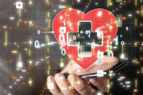 A interface as medical network concept Stock Photos