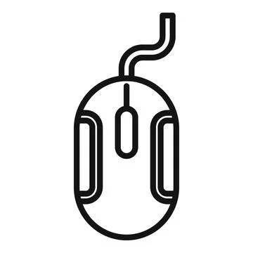 Interface mouse icon outline vector. Web button Stock Illustration