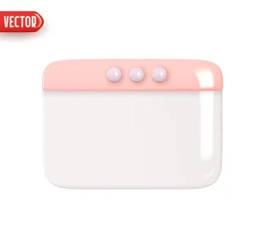 Interface Notification page. Website border. Button is clean browser page. Pl Illustrazione stock