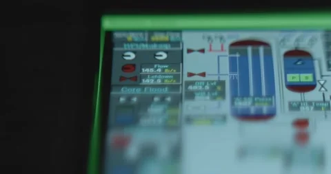 Interface of Nuclear reactor control Stock Footage 321754956