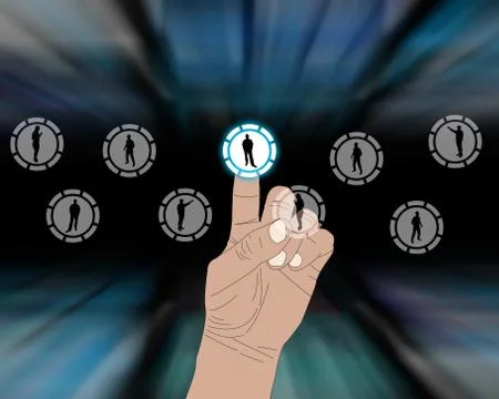 The interface of the people Stock Illustration