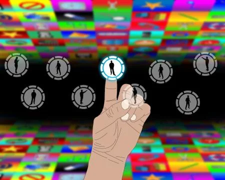 The interface of the people Stock Illustration