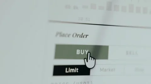 Interface for placing a BUY order in a financial trading platform Stock Footage 331144906