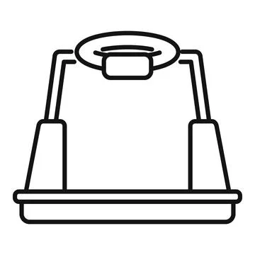 Interface platform icon outline vector. Game cyber tech Stock Illustration