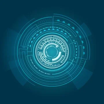 Interface Poster of Blue Color Vector Illustration Stockillustratie