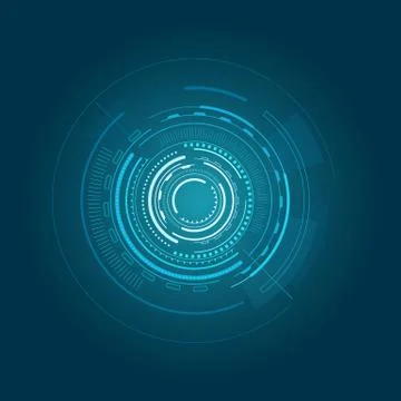 Interface Poster of Blue Color Vector Illustration 스톡 일러스트