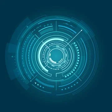 Interface Poster of Blue Color Vector Illustration Illustrazione stock