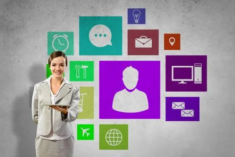 Interface presentation Foto stock
