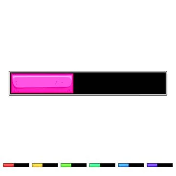 Interface progress bar cartoon vector graphic Stock Illustration