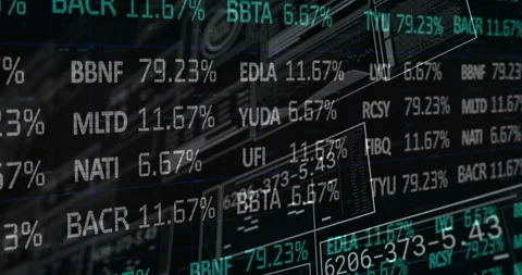 Interface scrolling codes starting values rising and zooming into dark blueprint Stock Footage 315864765