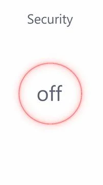 Interface of a smart house smartphone app, control panel, security system Stock Illustration