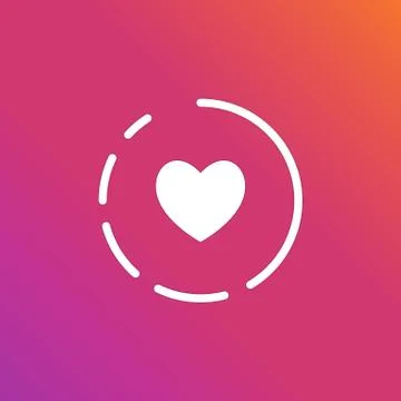 Interface social media. Icon heart. Stock Illustration
