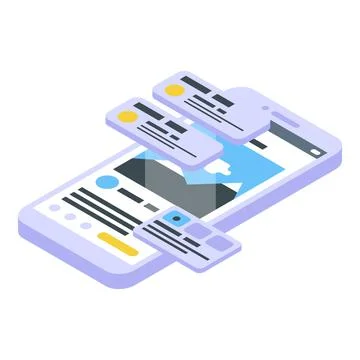 Interface system icon, isometric style Stock Illustration