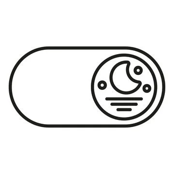 Interface toggle switch activating dark night mode Illustrazione stock