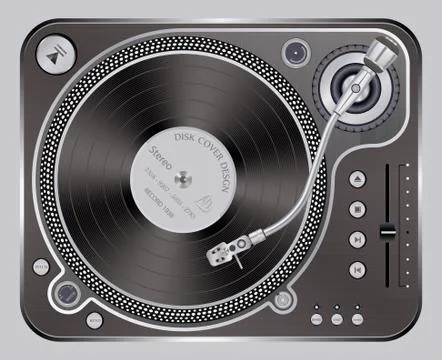 Interface Turntables on Whete Background Free Stock Illustration