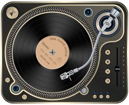 Interface Turntables on Whete Background. Free Stock Illustration