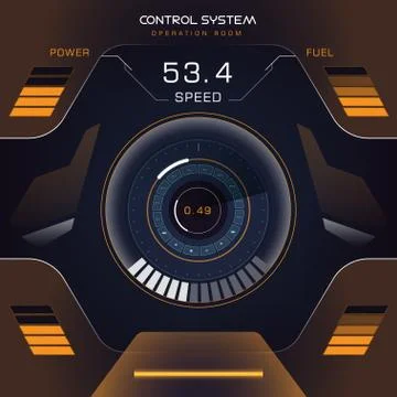Interface UI design graphic illustration HUD Illustrazione stock